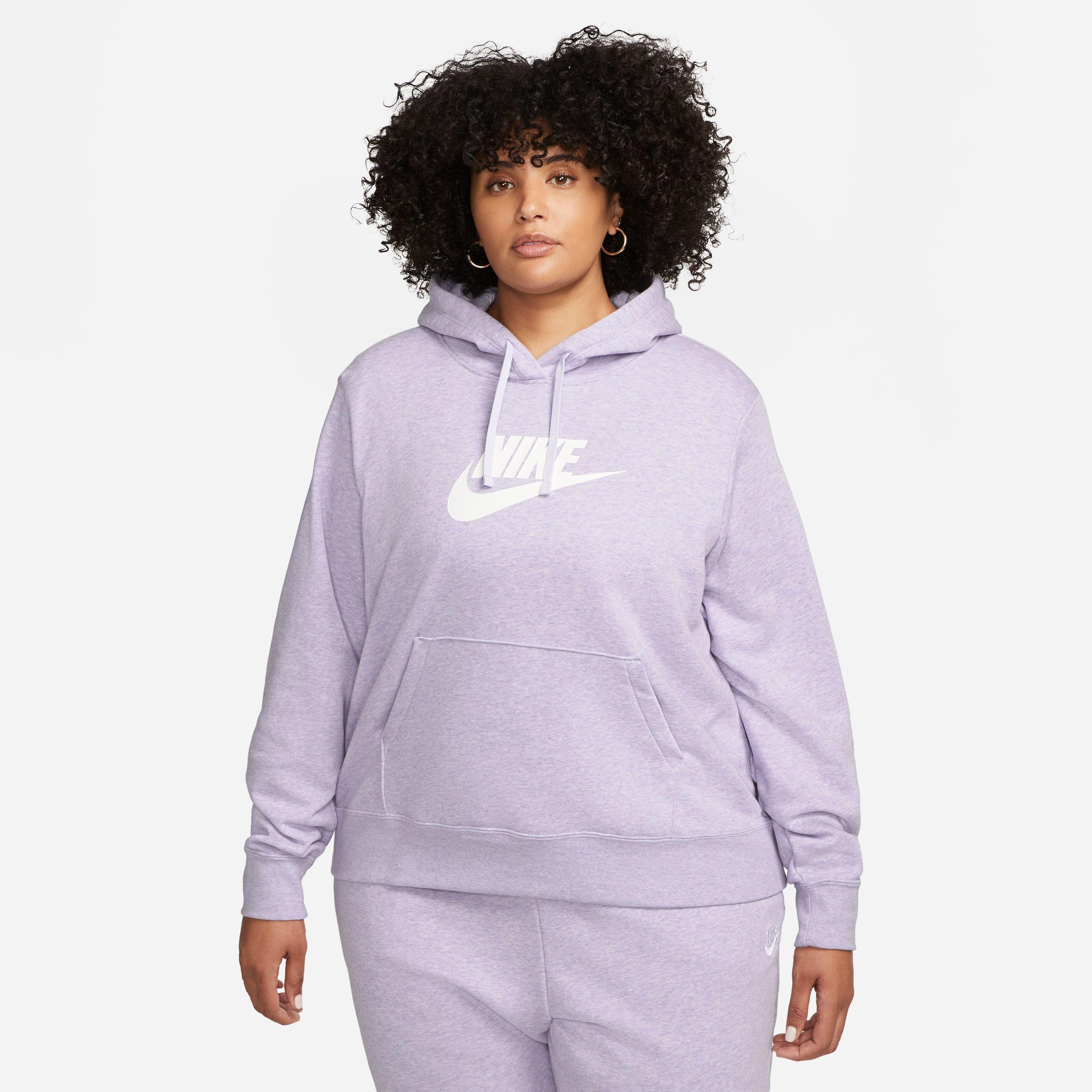 Nike Women s Sportswear Club HBR Pullover Hoodie Light Purple